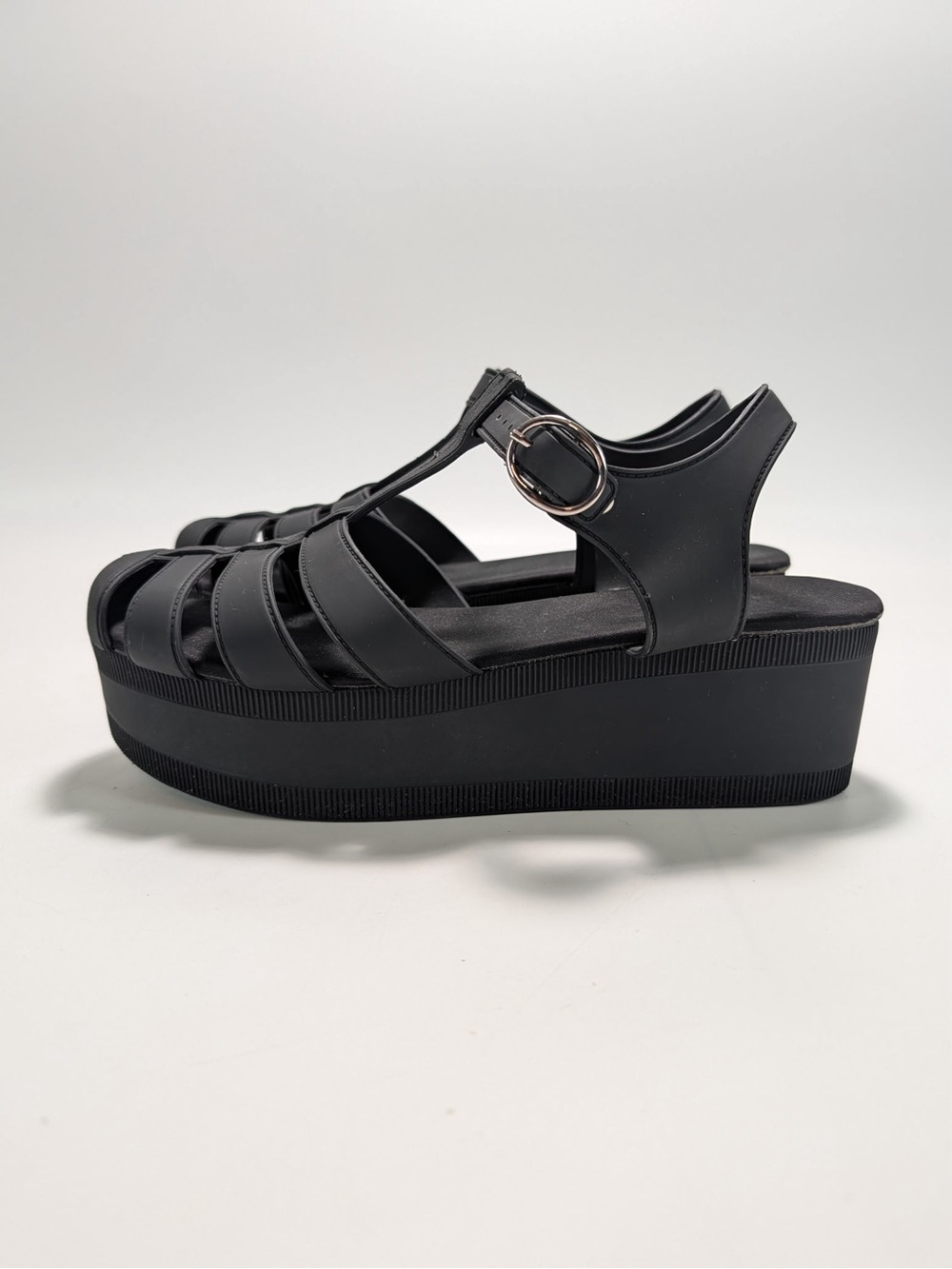 Jeffrey Campbell Candied Platform Jelly Sandals - Black - Picture 4 of 11